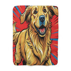 Golden Retriever Comic Pop Art Throw Blanket | Premium Dog Prints | Tritan