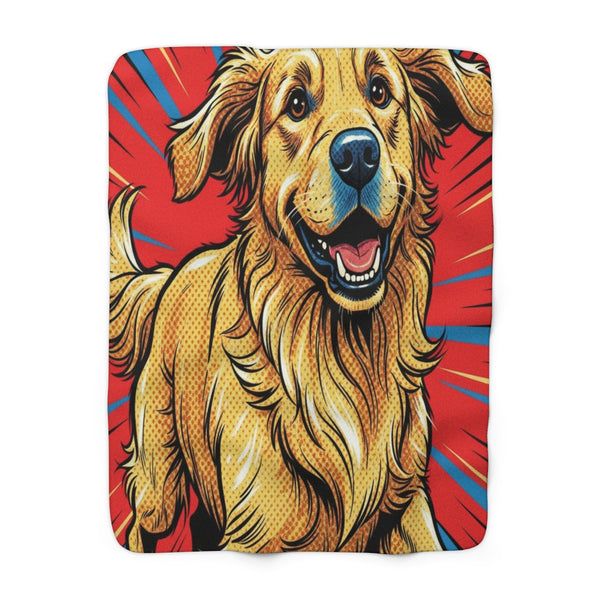 Golden Retriever Comic Pop Art Throw Blanket | Premium Dog Prints | Tritan
