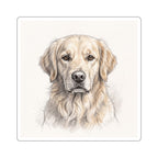 Golden Retriever Graphite vinyl sticker by Tritan, front