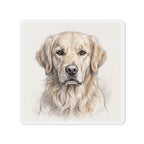 Golden Retriever Graphite die-cut magnet by Tritan, front