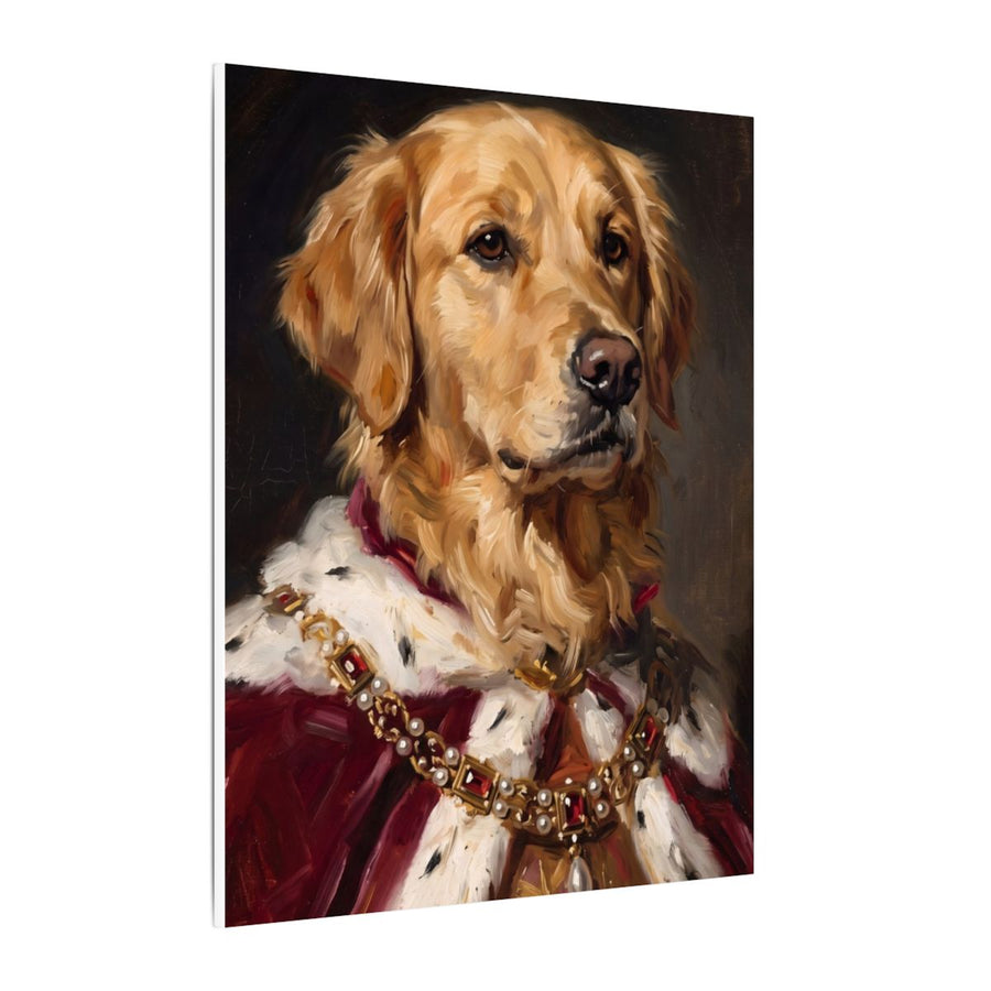 Golden Retriever Kings & Queens canvas print by Tritan, side