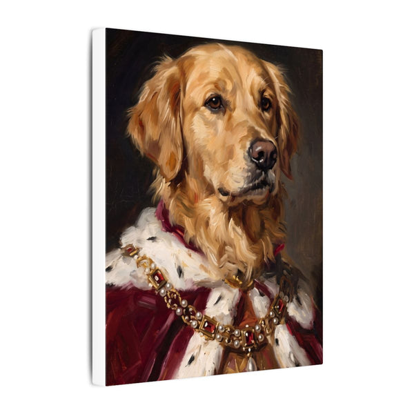 Golden Retriever Kings & Queens Royal Portrait Canvas Wall Art, Regal Dog Painting, Golden Retriever Lover Gift, Stretched Canvas