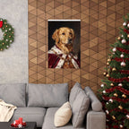 Golden Retriever Kings & Queens matte poster print by Tritan, framed on wall
