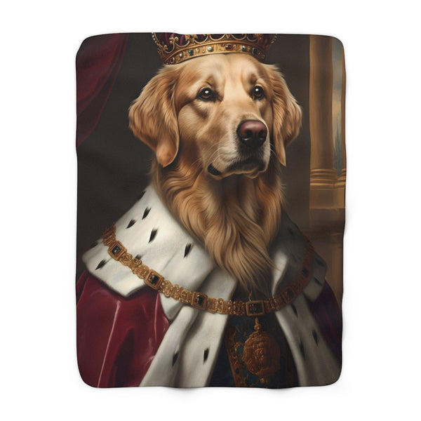 Golden Retriever Kings & Queens Royal Portrait Regal Throw Blanket | Premium Dog Prints | Tritan