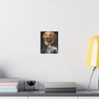 Golden Retriever Medieval Knight Portrait Canvas Wall Art, Regal Dog Painting, Golden Retriever Lover Gift, Stretched Canvas