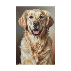 Golden Retriever Oil Portrait canvas print by Tritan, front