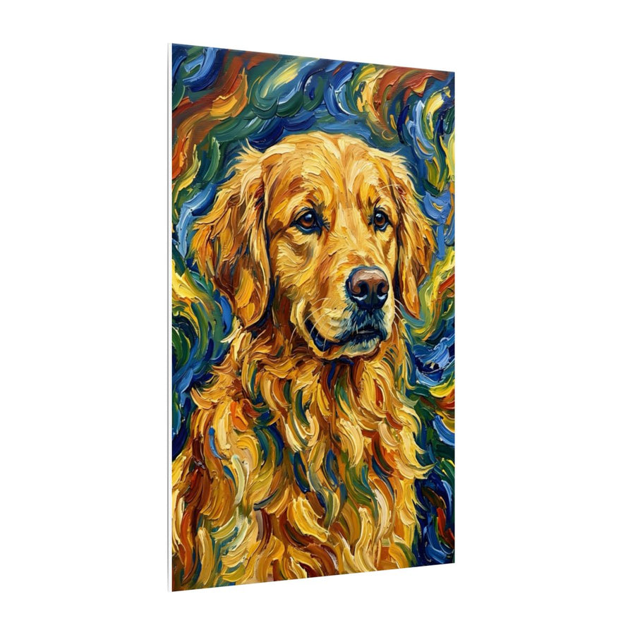 Golden Retriever Post-Impressionist canvas print by Tritan, side