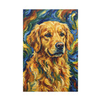 Golden Retriever Post-Impressionist canvas print by Tritan, front