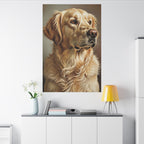 Golden Retriever Oil Portrait canvas print by Tritan, desk wall