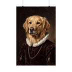 Golden Retriever Renaissance Royal matte poster print by Tritan, front