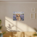 Golden Retriever Watercolor canvas print by Tritan, sofa wall