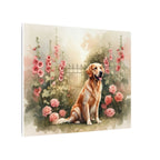 Golden Retriever Watercolor canvas print by Tritan, side