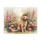 Golden Retriever Watercolor canvas print by Tritan, front
