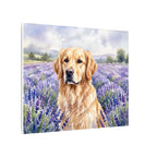 Golden Retriever Watercolor canvas print by Tritan, side