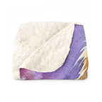 Golden Retriever Watercolor sherpa blanket by Tritan, folded