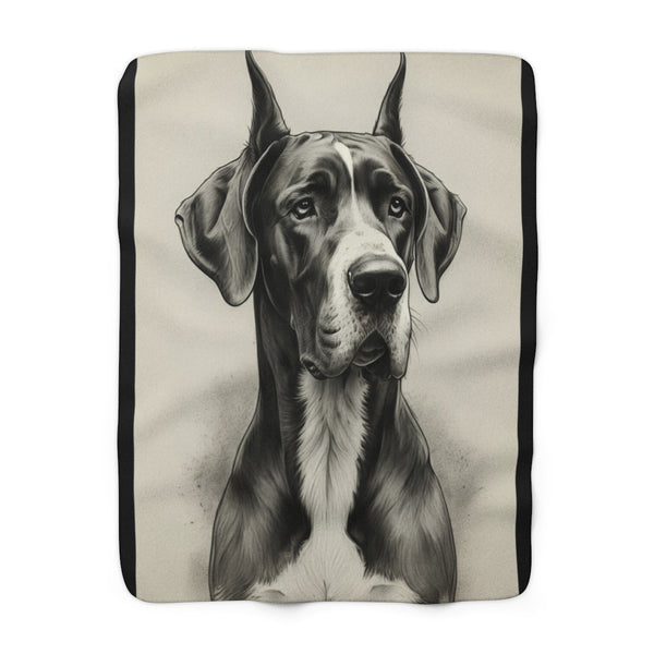 Great Dane Charcoal Throw Blanket | Premium Dog Prints | Tritan