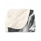 Great Dane Charcoal sherpa blanket by Tritan, folded