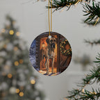 Great Dane Christmas Storybook ceramic ornament by Tritan, context