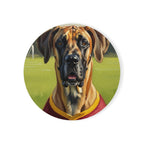 Great Dane Coaster, Oil Painting Soccer Portrait Dog Art Decor, Great Dane Gift, Dog Lover Home Decor, Pet Owner Drink Mat