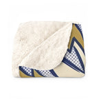 Great Dane Comic Pop Art sherpa blanket by Tritan, folded