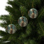 Great Dane Halloween Poster ceramic ornament by Tritan, set