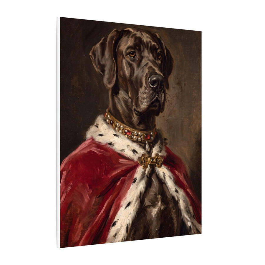 Great Dane Kings & Queens canvas print by Tritan, side