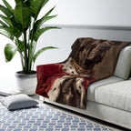 Great Dane Kings & Queens sherpa blanket by Tritan, on sofa