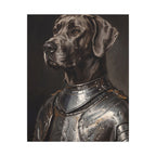 Great Dane Medieval Knight canvas print by Tritan, front