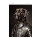 Great Dane Medieval Knight matte poster print by Tritan, front