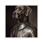 Great Dane Medieval Knight vinyl sticker by Tritan, front