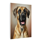 Great Dane Oil Portrait Canvas Art | Stretched Dog Wall Decor | Pet Lover Gift | Warm Painting Print