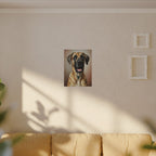 Great Dane Oil Portrait Canvas Art | Stretched Dog Wall Decor | Pet Lover Gift | Warm Painting Print