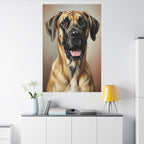 Great Dane Oil Portrait canvas print by Tritan, desk wall