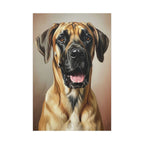 Great Dane Oil Portrait canvas print by Tritan, front