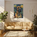 Great Dane Post-Impressionist canvas print by Tritan, sofa wall