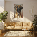 Great Dane Oil Portrait canvas print by Tritan, sofa wall