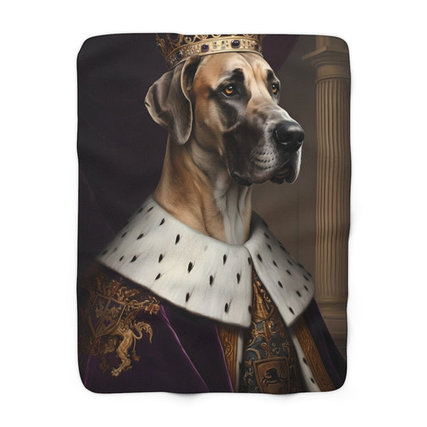 Great Dane Renaissance Royal Portrait Regal Throw Blanket | Premium Dog Prints | Tritan