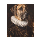 Great Dane Renaissance Royal canvas print by Tritan, front