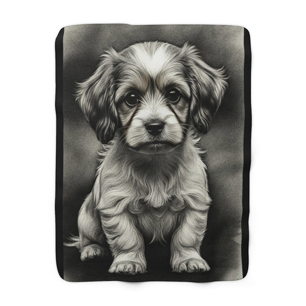 Havanese Charcoal Portrait Throw Blanket | Premium Dog Prints | Tritan