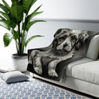 Havanese Charcoal Portrait Throw Blanket | Premium Dog Prints | Tritan