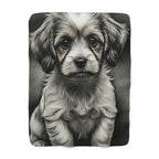 Havanese Charcoal Portrait Throw Blanket | Premium Dog Prints | Tritan