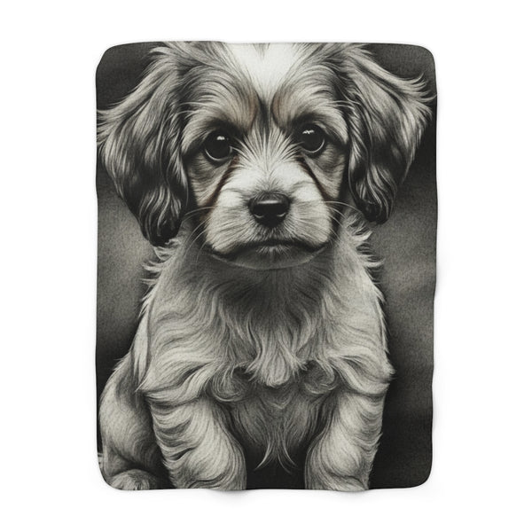 Havanese Charcoal Portrait Throw Blanket | Premium Dog Prints | Tritan