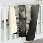 Havanese Charcoal Portrait Throw Blanket | Premium Dog Prints | Tritan