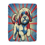 Havanese Comic Pop Art Throw Blanket | Premium Dog Prints | Tritan
