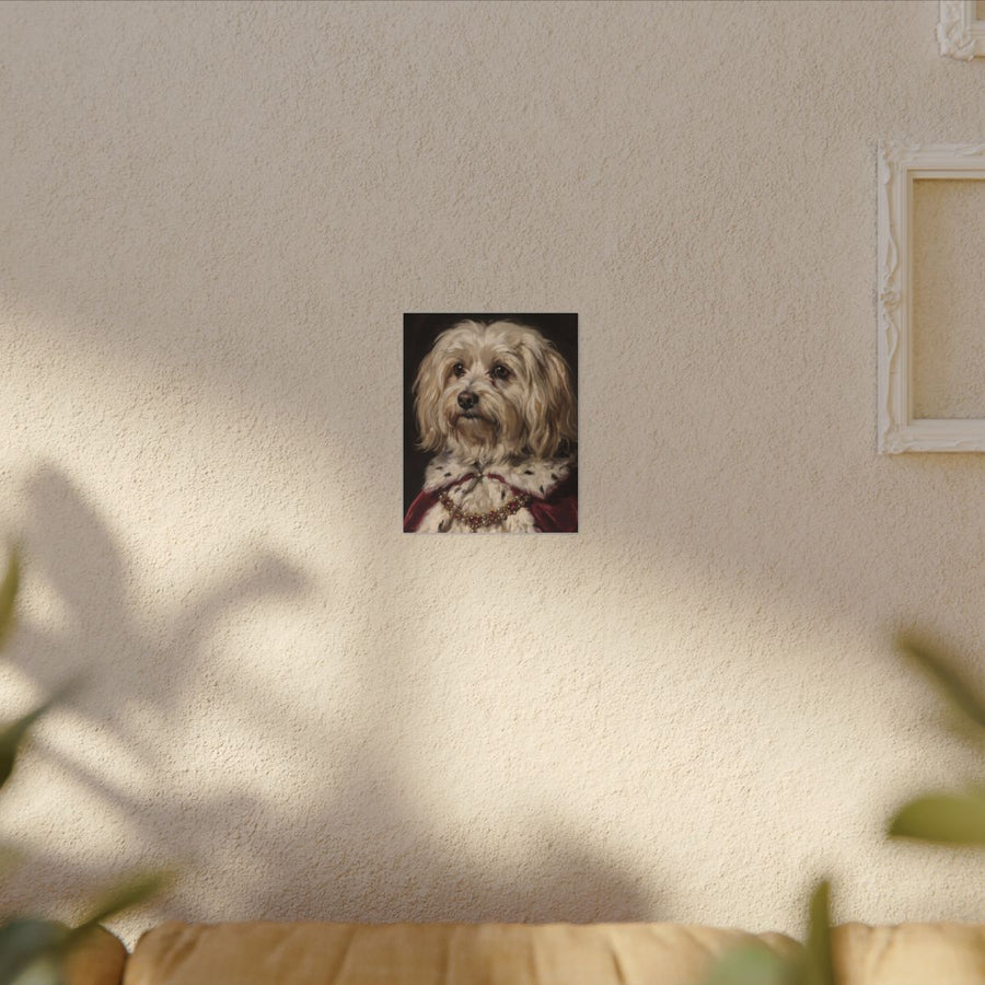 Havanese Kings & Queens Royal Portrait Canvas Wall Art, Regal Dog Painting, Havanese Lover Gift, Stretched Canvas