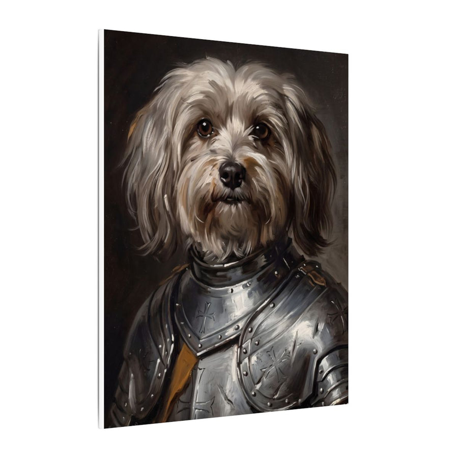 Havanese Medieval Knight canvas print by Tritan, side