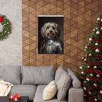 Havanese Medieval Knight matte poster print by Tritan, framed on wall