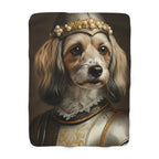 Havanese Medieval Knight Portrait Regal Throw Blanket | Premium Dog Prints | Tritan