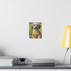 Havanese Oil Painting Soccer Portrait Stretched Canvas Wall Art | Havanese Dog Gift | Pet Owner Decor