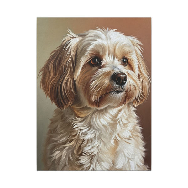 Havanese Oil Portrait Canvas Print | Regal Dog Wall Art Gift for Havanese Owners | Pet Memorial Art | Dog Lover Decor — Lifestyle View